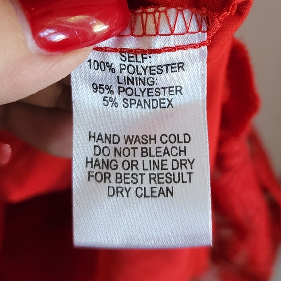 Lulu's Shura Red Embroidered Sleeveless Dress, Sz M - Picture 12 of 14